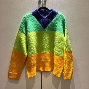 Christopher John Rogers Multicolor V-Neck Sweater